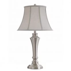 61 in. Brushed Nickel Table and Floor Lamp Set (3-Piece) by StyleCraft -StyleCraft Shop stylecraft lamp sets l8018ads 76 1000