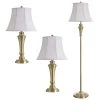 61 in. Brass Lamp Set (3-Piece) by StyleCraft -StyleCraft Shop stylecraft lamp sets l8018bds 64 1000