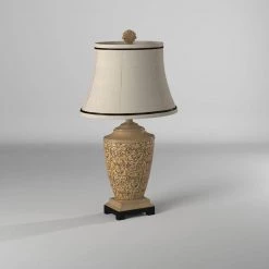 30 in. Tortola Cream Table Lamp with Natural Linen Softback Fabric Shade by StyleCraft -StyleCraft Shop tortola cream stylecraft table lamps l36960ds 76 1000