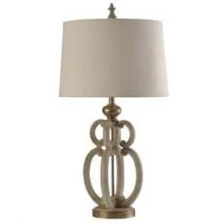34 in. Tuscana Cream Table Lamp with Antique Distressed Finish by StyleCraft