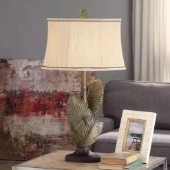 33.5 in. Wentworth Bronze and Gray Table Lamp with Beige Softback Fabric Shade by StyleCraft -StyleCraft Shop wentworth bronze and gray stylecraft table lamps l37203ds 31 1000