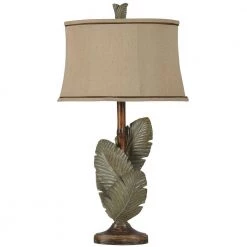 33.5 in. Wentworth Bronze and Gray Table Lamp with Beige Softback Fabric Shade by StyleCraft -StyleCraft Shop wentworth bronze and gray stylecraft table lamps l37203ds fa 1000