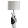 Yates 37 in. White, Multi-Toned Black, Clear Bedside Lamp by StyleCraft -StyleCraft Shop white multi toned black clear stylecraft table lamps l317926ds 64 1000