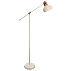 58 in. White Floor Lamp with White Metal Shade by StyleCraft