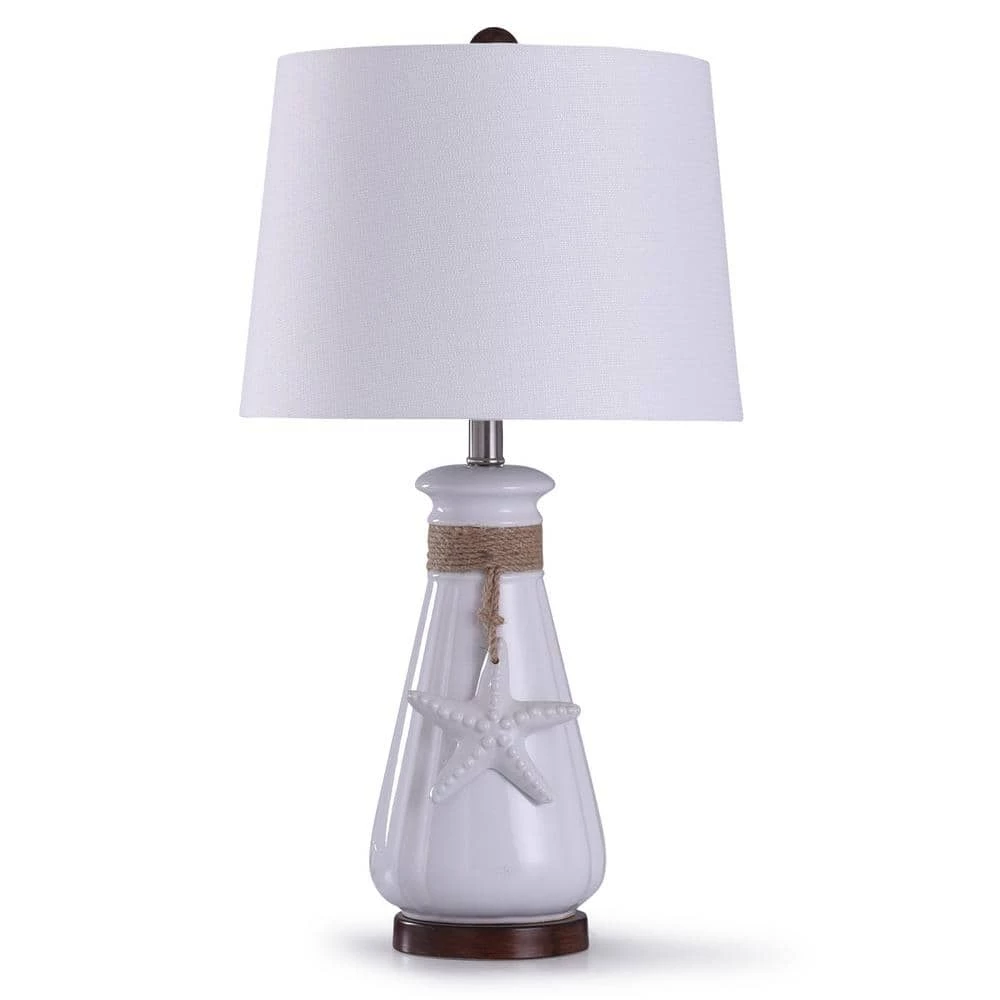 Serenity 26 in. White Table Lamp by StyleCraft 3 Serenity 26 in. White Table Lamp by StyleCraft