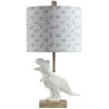 26.5 in. T-Rex Dinosaur White Table Lamp by StyleCraft -StyleCraft Shop white taupe stylecraft table lamps l27244ds 64 1000