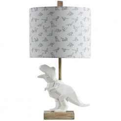26.5 in. T-Rex Dinosaur White Table Lamp by StyleCraft