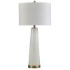 Tasia 33 in. White with Flecks Of Gold Gold Bedside Lamp by StyleCraft -StyleCraft Shop white with flecks of gold gold stylecraft table lamps l315865ds 64 1000